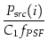 $\displaystyle {\frac{P_{src}(i)}{C_1 f_{PSF}}}$